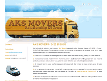 Tablet Screenshot of aksmovers.com.au